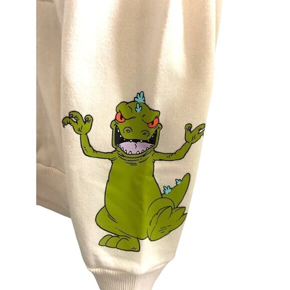 Rugrats Nickelodeon Hoodie Logo Graphic Print Cream Color L‎ - Picture 5 of 6
